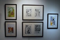 原画の展示コーナーより。