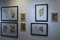 原画の展示コーナーより。