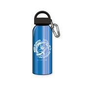 「メイドインアビス」アウトドアセットに含まれるカラビナ付きアルミボトル。