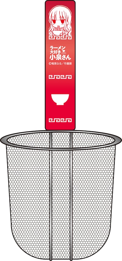 「ラーメン大好き小泉さん」のグッズ「小泉さん満足テボ」。