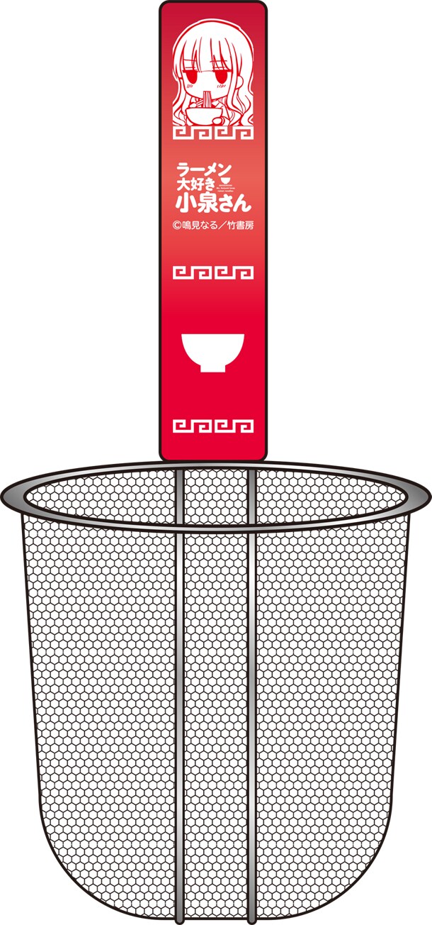 「ラーメン大好き小泉さん」のグッズ「小泉さん満足テボ」。