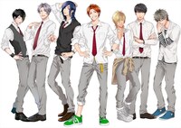 マジ校デストロイのメンバー。左からジュン、ミユ、ニーナ、トモ、メグ、ユッキー、キスケ。