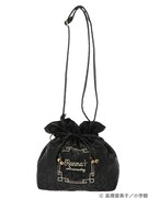 「らんま1/2 チャイナ柄巾着バッグ」のブラック。