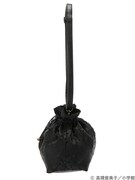 「らんま1/2 チャイナ柄巾着バッグ」のブラック。