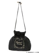 「らんま1/2 チャイナ柄巾着バッグ」のブラック。