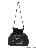 「らんま1/2 チャイナ柄巾着バッグ」のブラック。