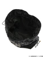 「らんま1/2 チャイナ柄巾着バッグ」のブラック。