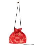 「らんま1/2 チャイナ柄巾着バッグ」のレッド。