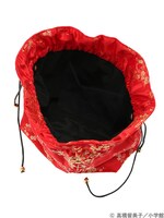 「らんま1/2 チャイナ柄巾着バッグ」のレッド。