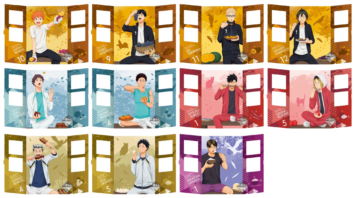 A賞からK賞までの「ウィンドウアートボード」。