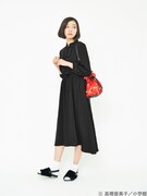 「らんま1/2 早乙女乱馬イメージワンピース」ブラックの着用イメージ。