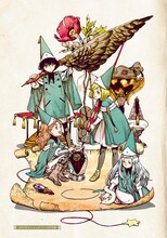 「とんがり帽子のアトリエ」2巻特装版に付属するミニ画集より。(c)白浜鴎／講談社