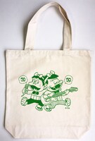 「天才バカボン」「もーれつア太郎」をモチーフにしたトートバッグ。