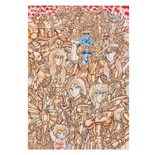 「聖闘士星矢」の複製原画。(c)車田正美／集英社