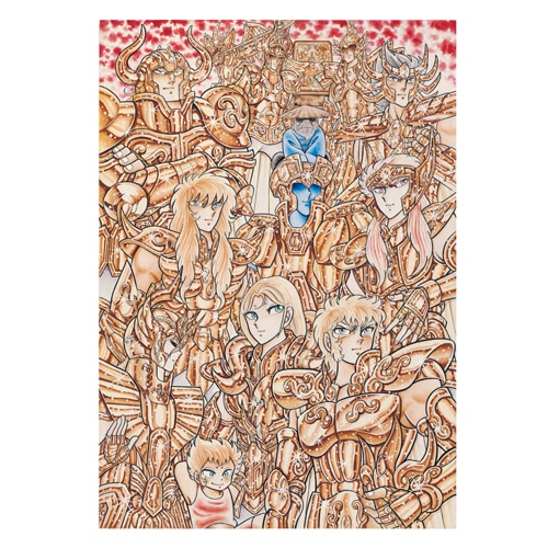 「聖闘士星矢」の複製原画。(c)車田正美／集英社
