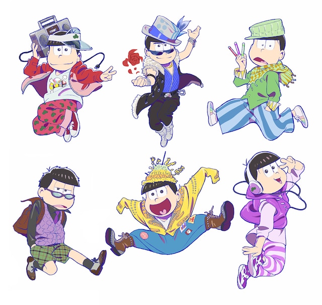 「おそ松さん」と「マイナビ presents 東京ガールズコレクション 2017 AUTUMN/WINTER」のコラボイラスト。