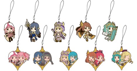 G賞のラバーストラップ一覧。クローズドパッケージになっている。