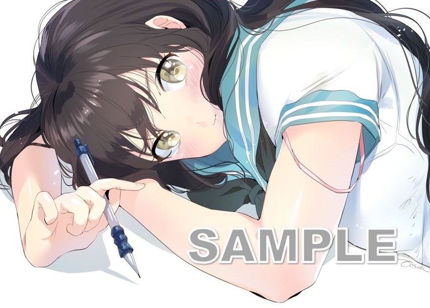 「今夜も熱帯夜」展示イラストのサンプル。