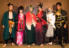 左から中村誠治郎、前島亜美、鈴木拡樹、崎山つばさ、浅田舞、吉野圭吾。