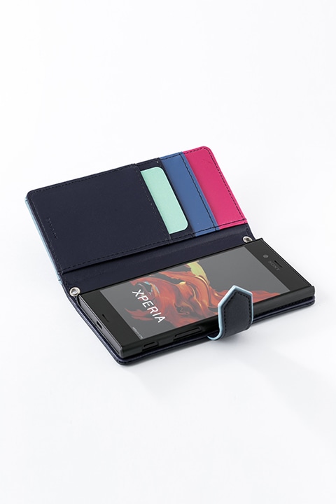藤木遊作モデルのスマートフォンケース（Xperia XZ用）。
