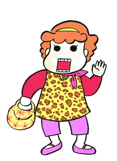 「りえさん手帖」のメインキャラクター・りえさん。