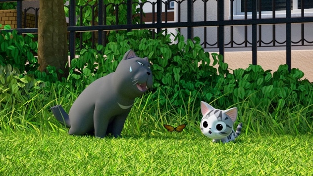 アニメ「こねこのチー」より。