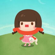 コスプレ衣装の装着例。リンを持った状態。