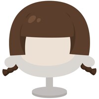 ショルダーコスプレ衣装のおさげ。