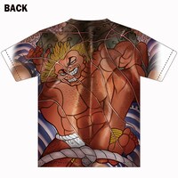 「『花山薫モデル』侠客立ち全面プリントTシャツ」