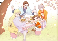 「白泉社即日デビューまんが賞」投稿者へプレゼントされた「練習用複製原画BOOK」に収録される「トリピタカ・トリニーク」イラスト。