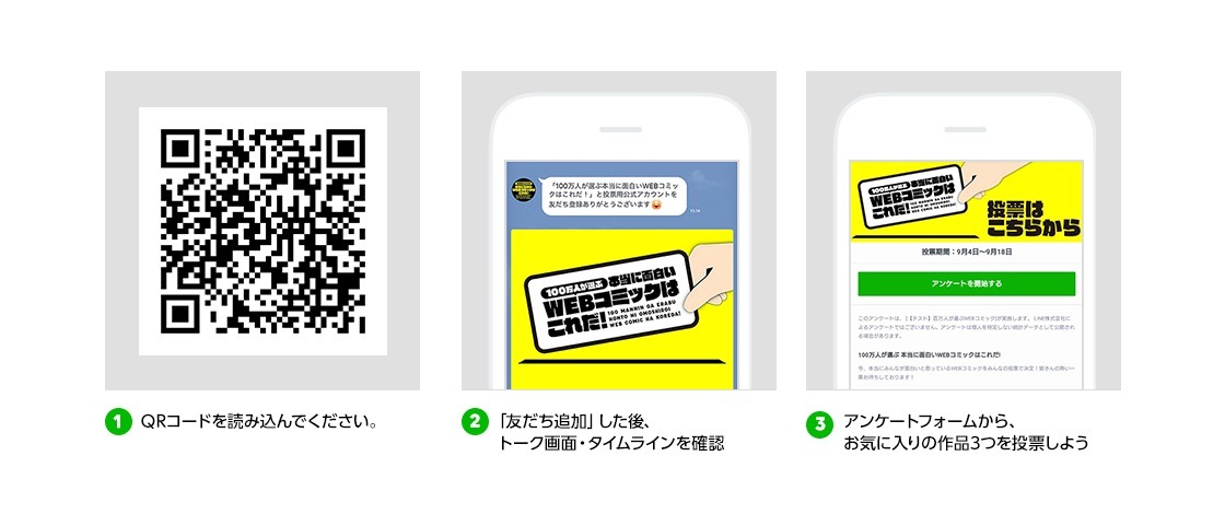 「100万人が選ぶ 本当に面白いWEBコミックはこれだ！」投票イメージ