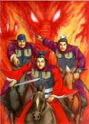 「達人伝～9万里を風に乗り～」100話の巻頭カラー。