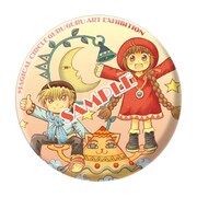 特典付き入場券に付属する缶バッジ。