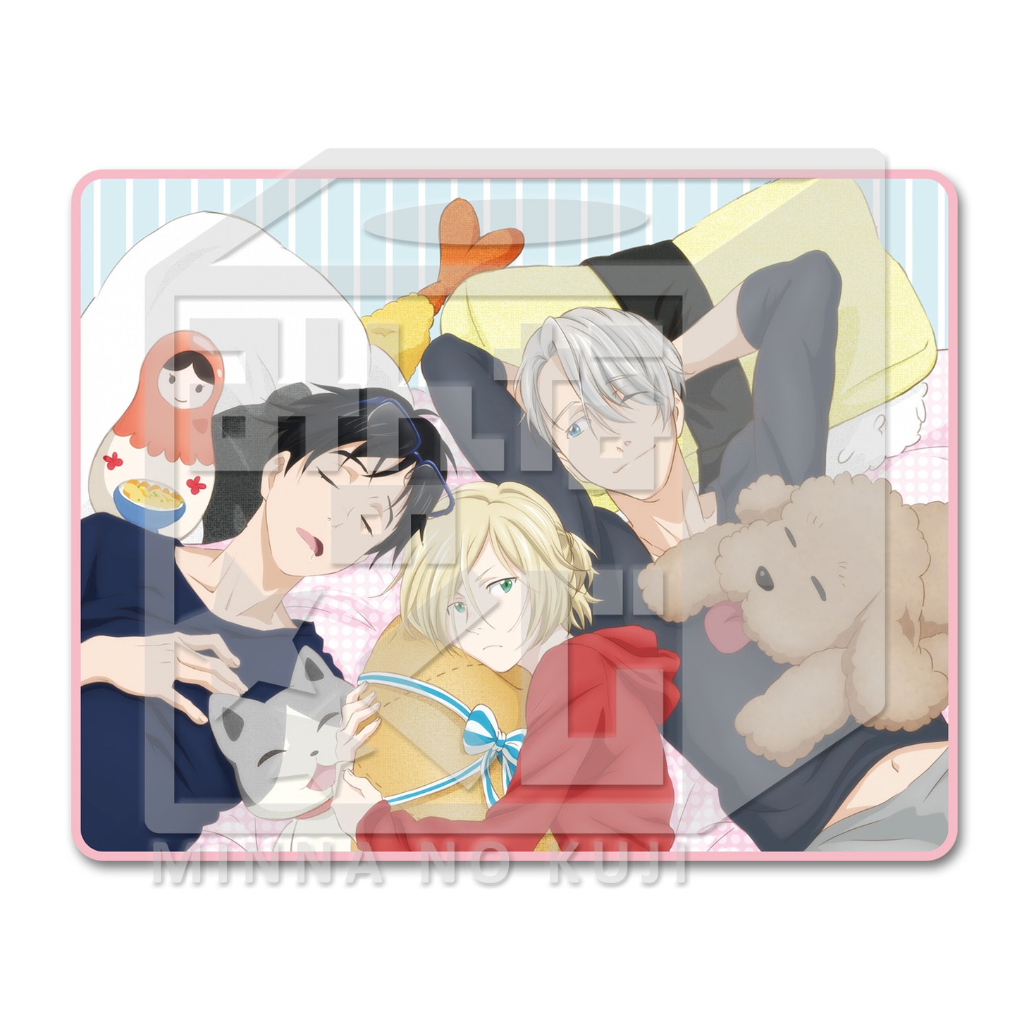 A賞の「描きおろしブランケット」。