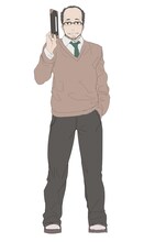 渡辺先生（CV：大川透）の設定画。