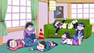 テレビアニメ「おそ松さん」第2期の先行場面カット。