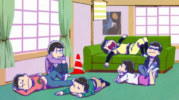 テレビアニメ「おそ松さん」第2期の先行場面カット。