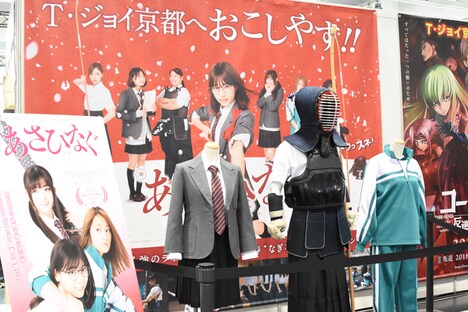 T・ジョイ京都ブースの「あさひなぐ」の展示の様子。