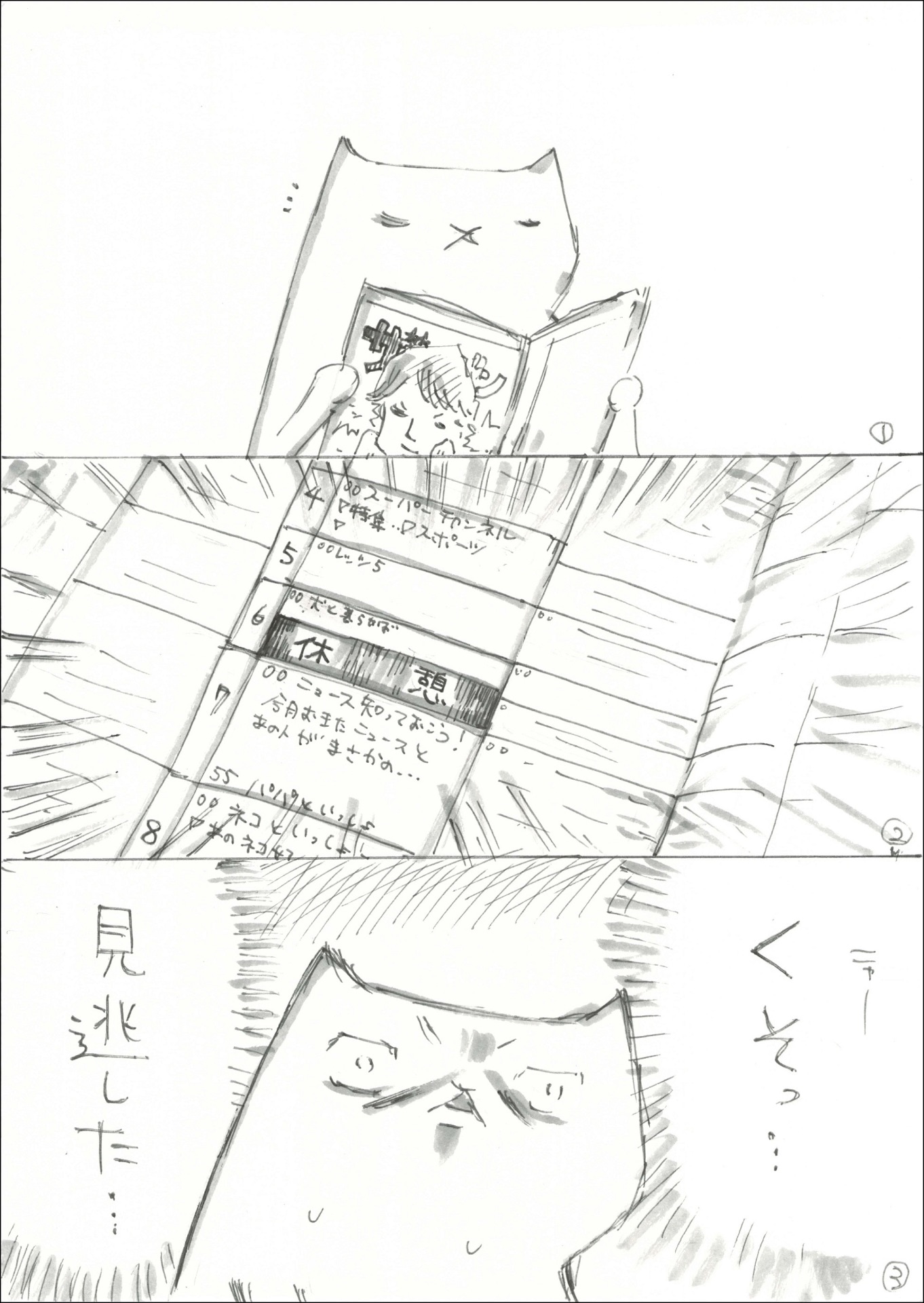 「チャンネルはフテネコのままで」より「気になるテレビ欄」。