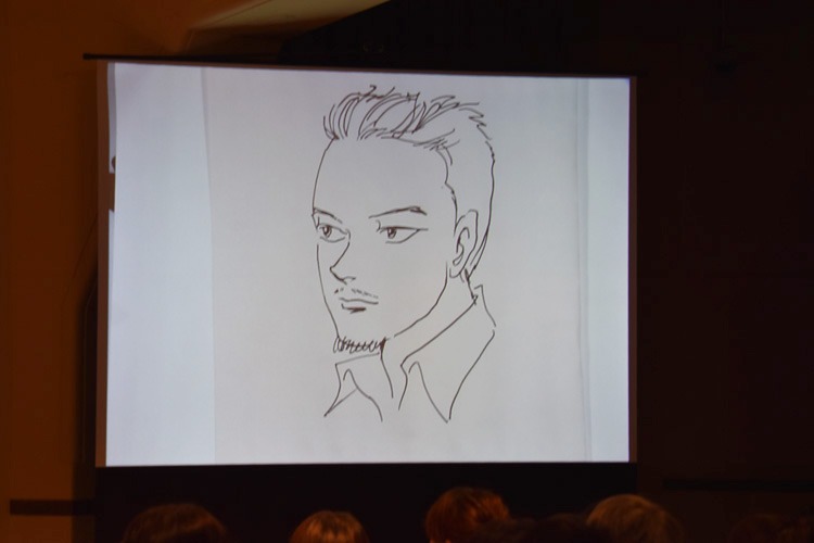 竹宮惠子による應矢泰紀氏のイラスト。