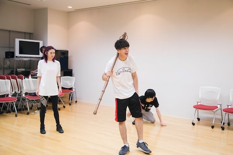 プレ稽古の様子。