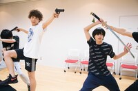 プレ稽古の様子。