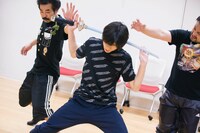 プレ稽古の様子。