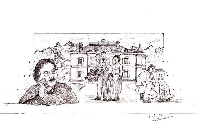 谷口ジロー作品の巨大砂像、鳥取に出現！「父の暦」など題材に公開制作