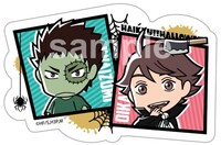 「ハイキュー!! ハロウィン in J-WORLD TOKYO」期間中、「ノヤっさんのローリングサンダーアゲイン!!」でもらえるダイカットボードバッジ（全6種）。