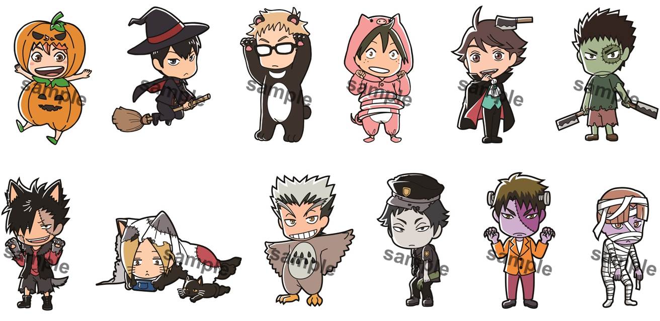 「ハイキュー!! ハロウィン in J-WORLD TOKYO」用のイラスト。