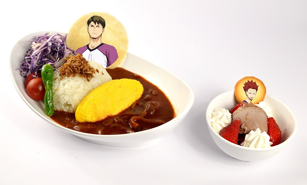 「白鳥沢フェス限定 牛島若利のオムハヤシライス 天童のチョコアイス付」