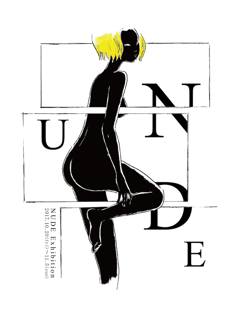 グループ展「NUDE」のDM。