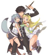 「異世界エルフの奴隷ちゃん」のカラーイラスト。(c)柑橘ゆすら・稍日向・夜ノみつき/集英社