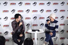 左からうすた京介、江口寿史。